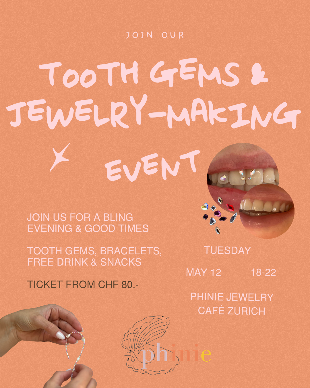 ✨💎 TOOTH GEMS x PHINIE – Exklusiver Event in Zürich! 💎✨ 12.05.2026