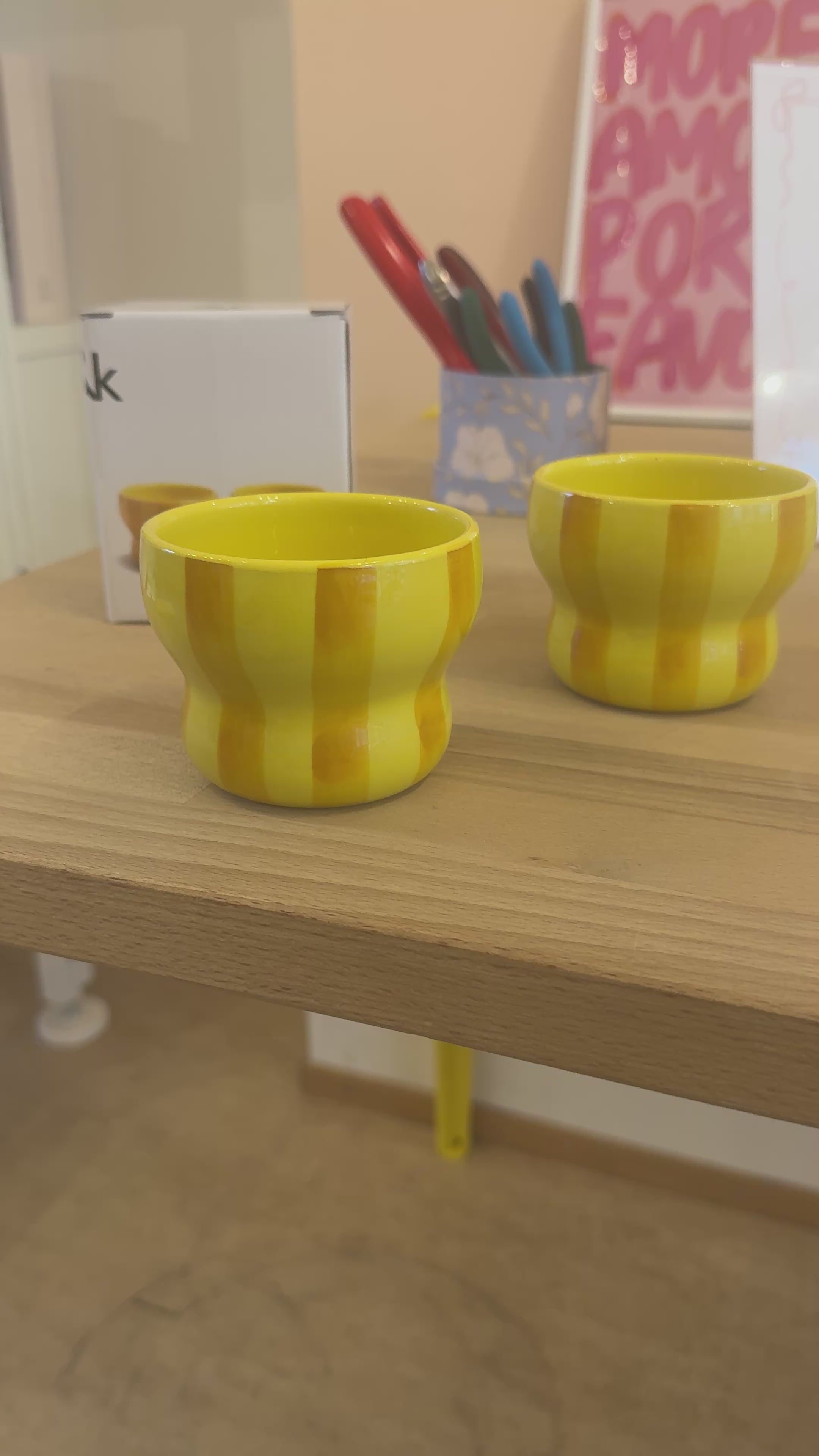 Mug circus large yellow set of 2 &klevering